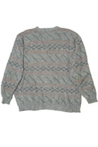 Vintage Geometric Striped Greenwoods Menswear 80s Sweater