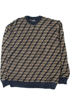 Vintage Navy & Neutral 80s Sweater