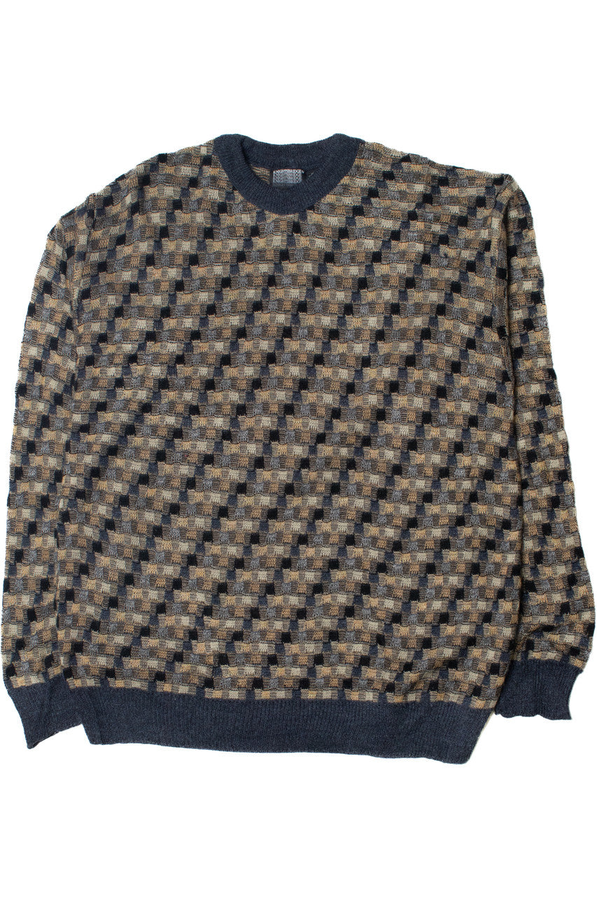 Vintage Navy & Neutral 80s Sweater