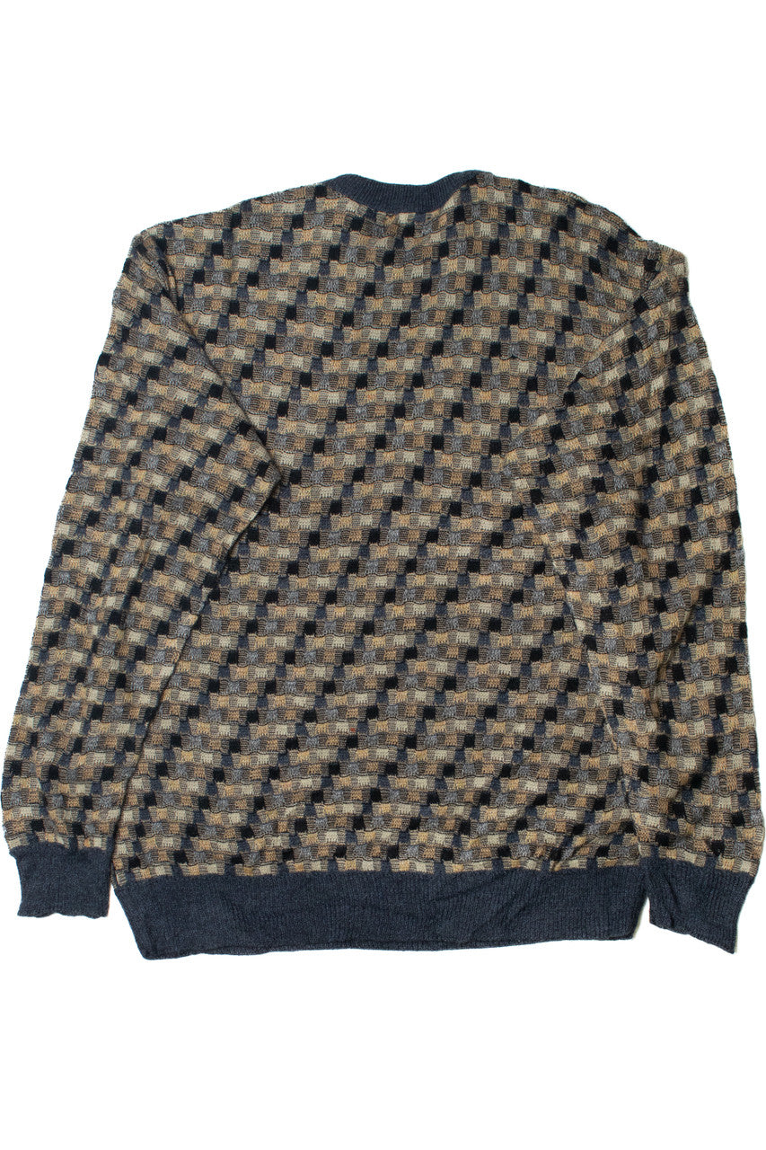 Vintage Navy & Neutral 80s Sweater