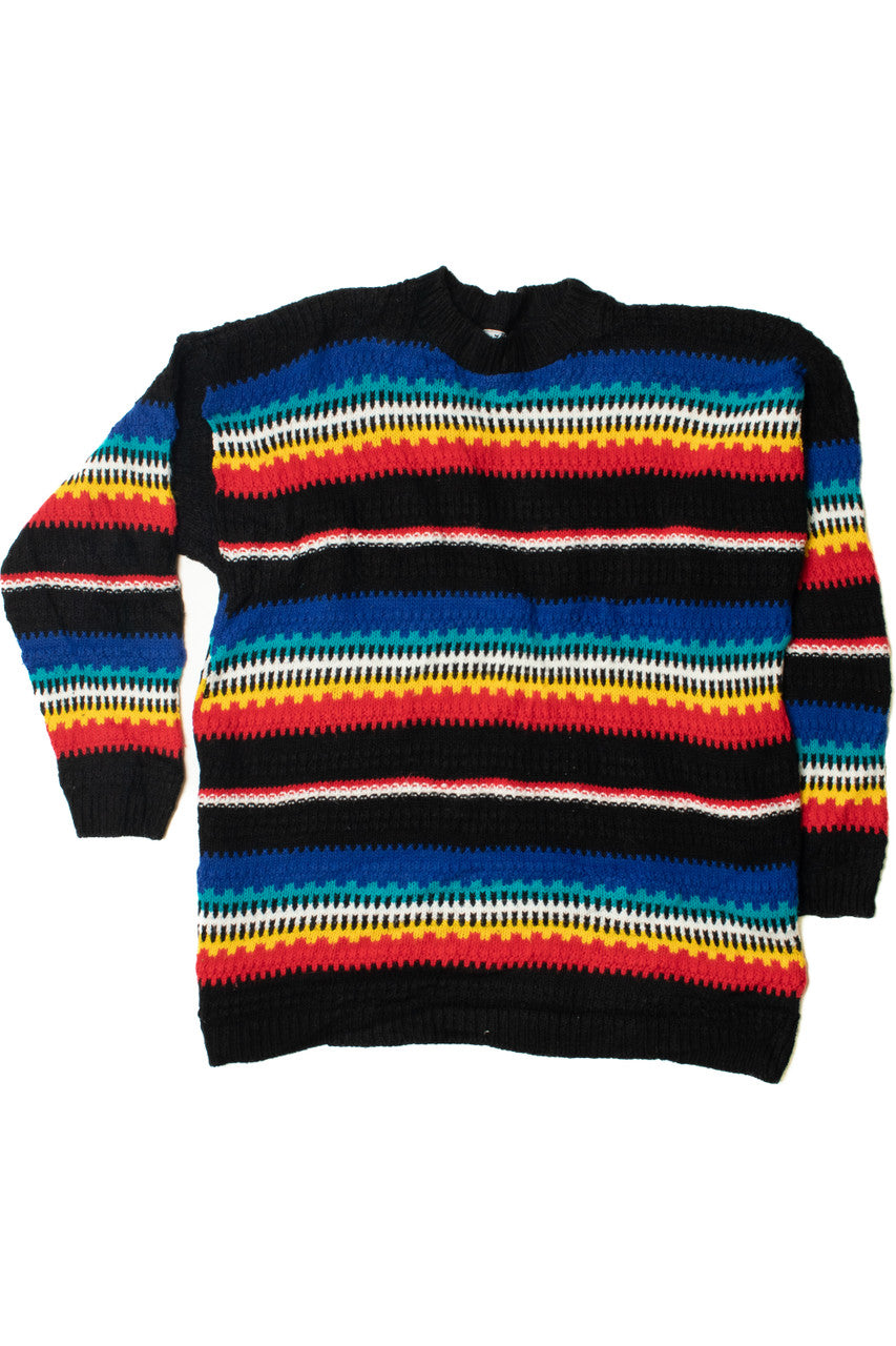 Vintage Rainbow Knit 80s Sweater