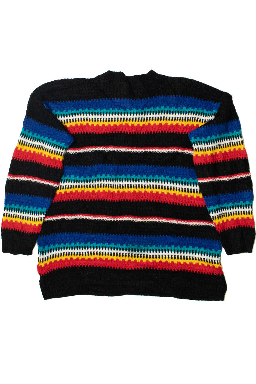 Vintage Rainbow Knit 80s Sweater