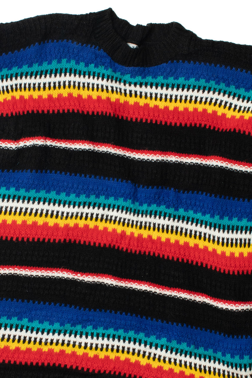 Vintage Rainbow Knit 80s Sweater