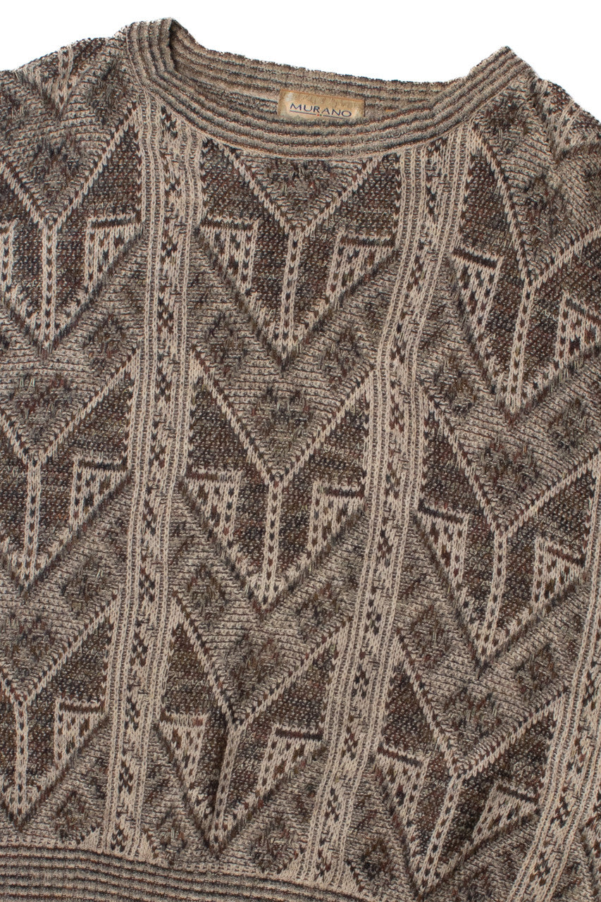 Vintage Geometric Murano 80s Sweater