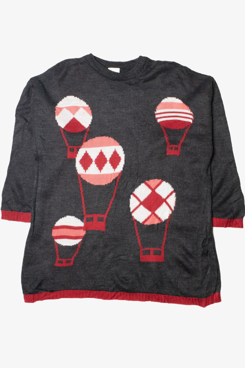 Vintage Hot Air Balloon 80s Sweater