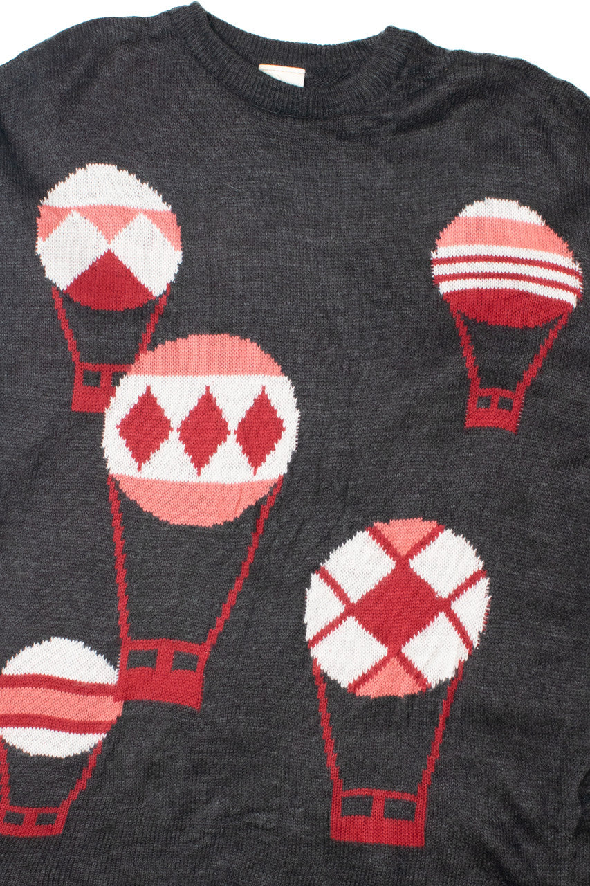 Vintage Hot Air Balloon 80s Sweater