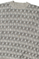 Vintage Gray Geo Chain Link 80s Sweater