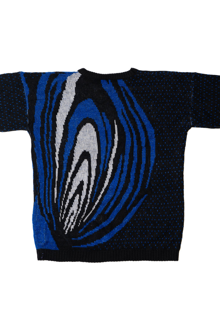 Vintage Blue Vortex 80s Sweater