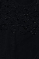 Vintage Black Beaded Angora 80s Sweater
