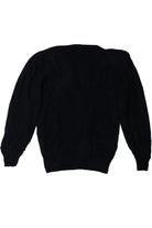 Vintage Black Beaded Angora 80s Sweater