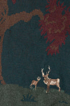 Vintage Embroidered Deer Woodland 80s Sweater