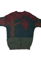Vintage Embroidered Deer Woodland 80s Sweater