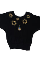 Vintage Embellished Angora SK & Company 80s Sweater
