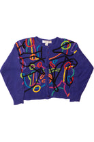 Vintage Kitty Hawk by Vivian Wang Abstract Squiggle 80s Sweater