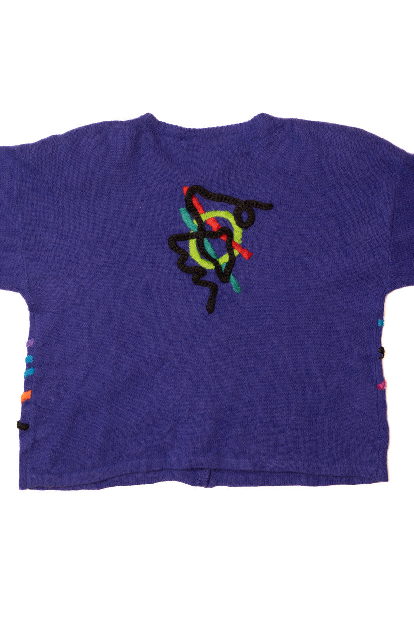 Vintage Kitty Hawk by Vivian Wang Abstract Squiggle 80s Sweater