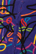Vintage Kitty Hawk by Vivian Wang Abstract Squiggle 80s Sweater