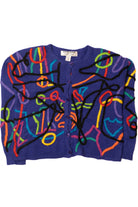 Vintage Kitty Hawk by Vivian Wang Abstract Squiggle 80s Sweater