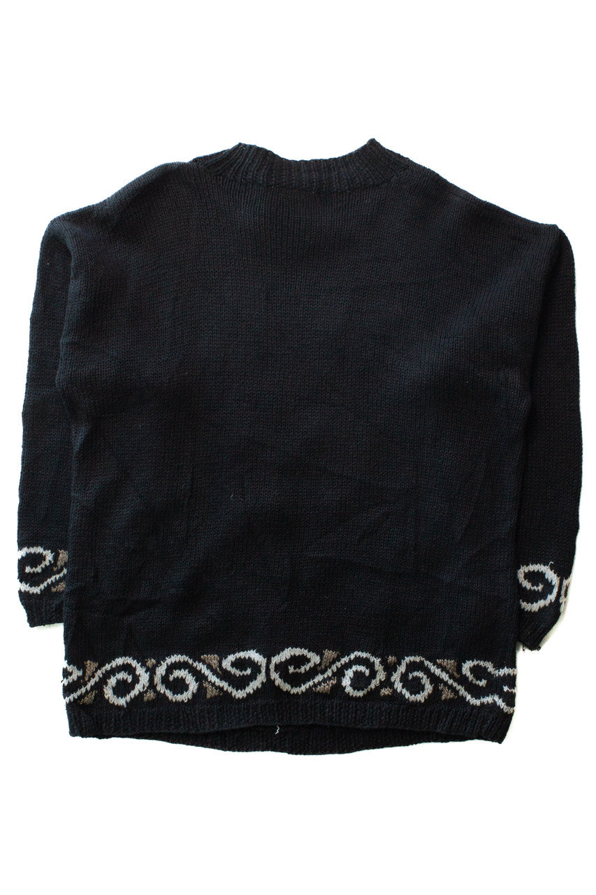 Vintage Weathervane Hand Knit 80s Sweater 4406