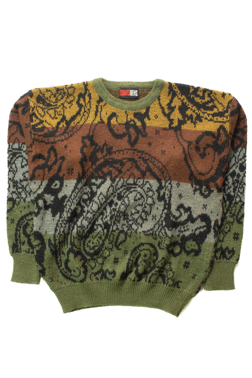 Vintage Todays News 80s Sweater 4428