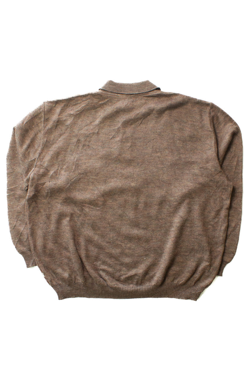 Vintage Le Dunois Quarter Zip 80s Sweater