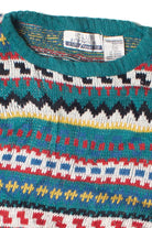Vintage Geometric Pattern Club International 80s Sweater