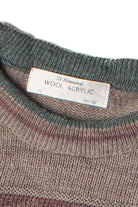 Vintage St. Bernard Abstract Multi Knit Striped 80s Sweater