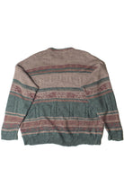 Vintage St. Bernard Abstract Multi Knit Striped 80s Sweater