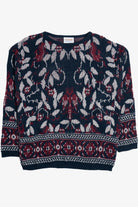 Vintage Floral  Fortune Knits Inc 80s Sweater