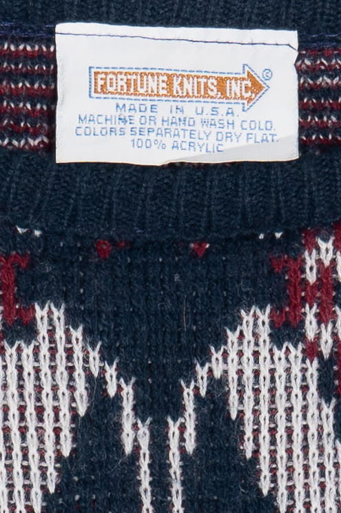 Vintage Floral  Fortune Knits Inc 80s Sweater