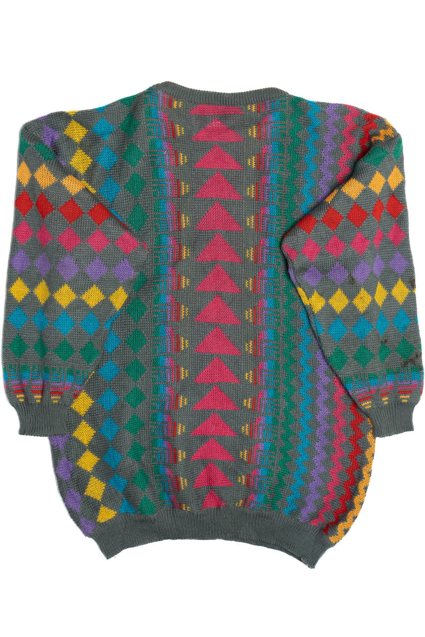 Vintage Rainbow Knit Nathalie B. 80s Sweater