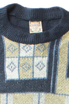 Vintage Diamond Squares 80s Sweater (1990s)