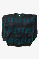 Vintage Black & Green 80s Sweater (1980s)