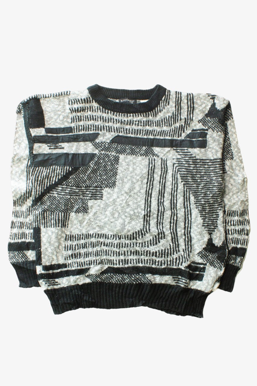 Vintage Black & White Patch 80s Sweater (1980s)