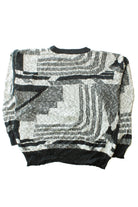 Vintage Black & White Patch 80s Sweater (1980s)