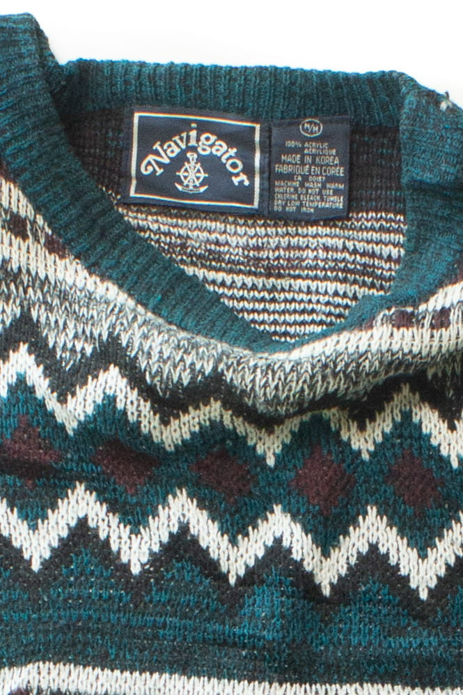 Vintage Navigator Zig Zag 80s Sweater (1990s)