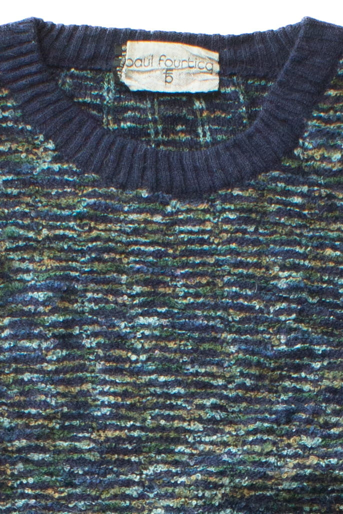 Vintage Blue Paul Fourticq 80s Sweater (1990s)