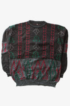 Vintage Green & Red Shapes 80s Sweater (1980s)
