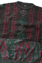Vintage Green & Red Shapes 80s Sweater (1980s)