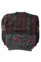 Vintage Green & Red Shapes 80s Sweater (1980s)