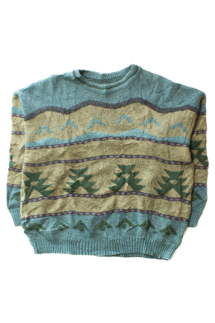 Vintage Blue French 80s Sweater (1980s)