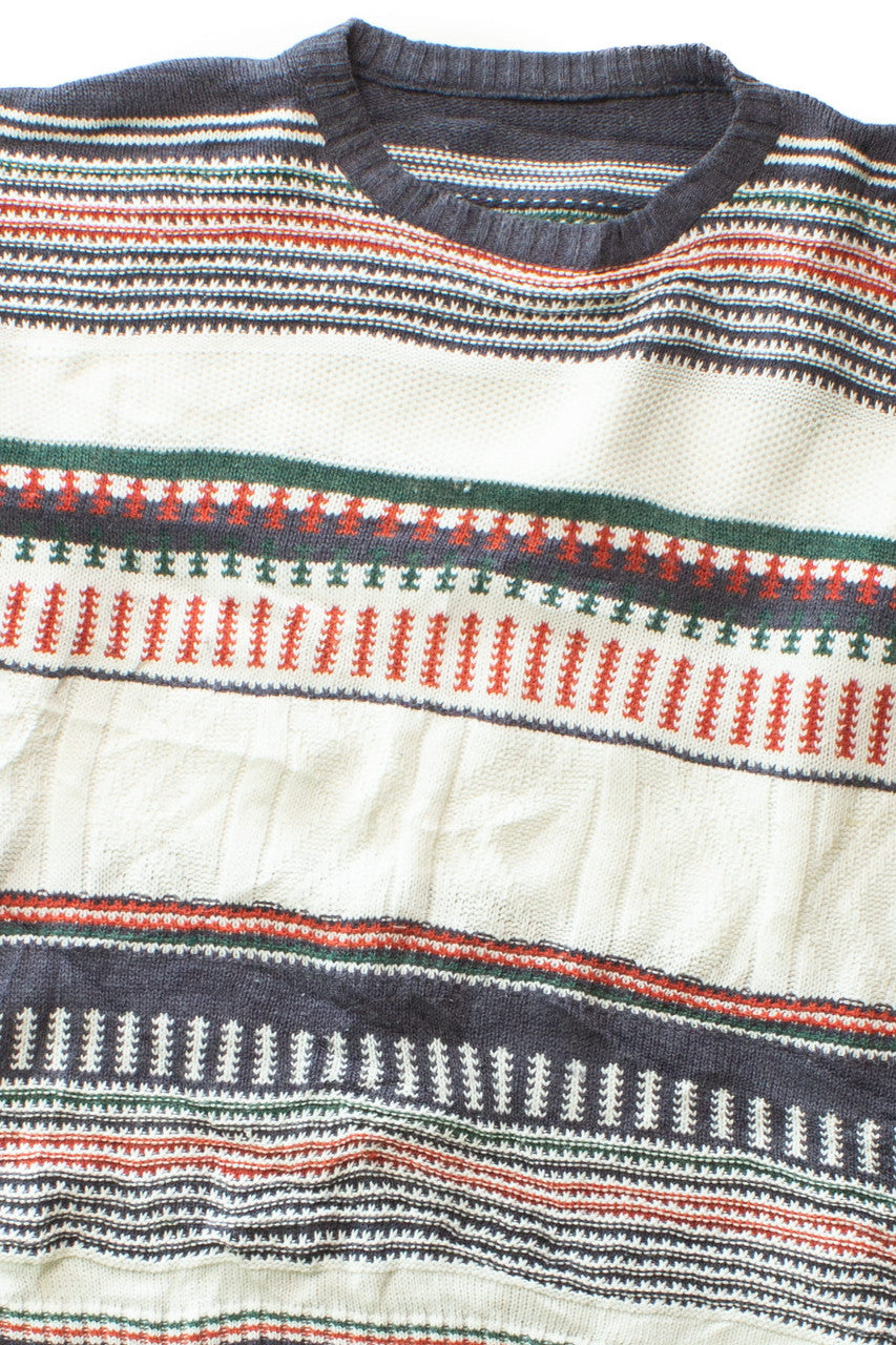 Vintage White Striped 80s Sweater (1990s)