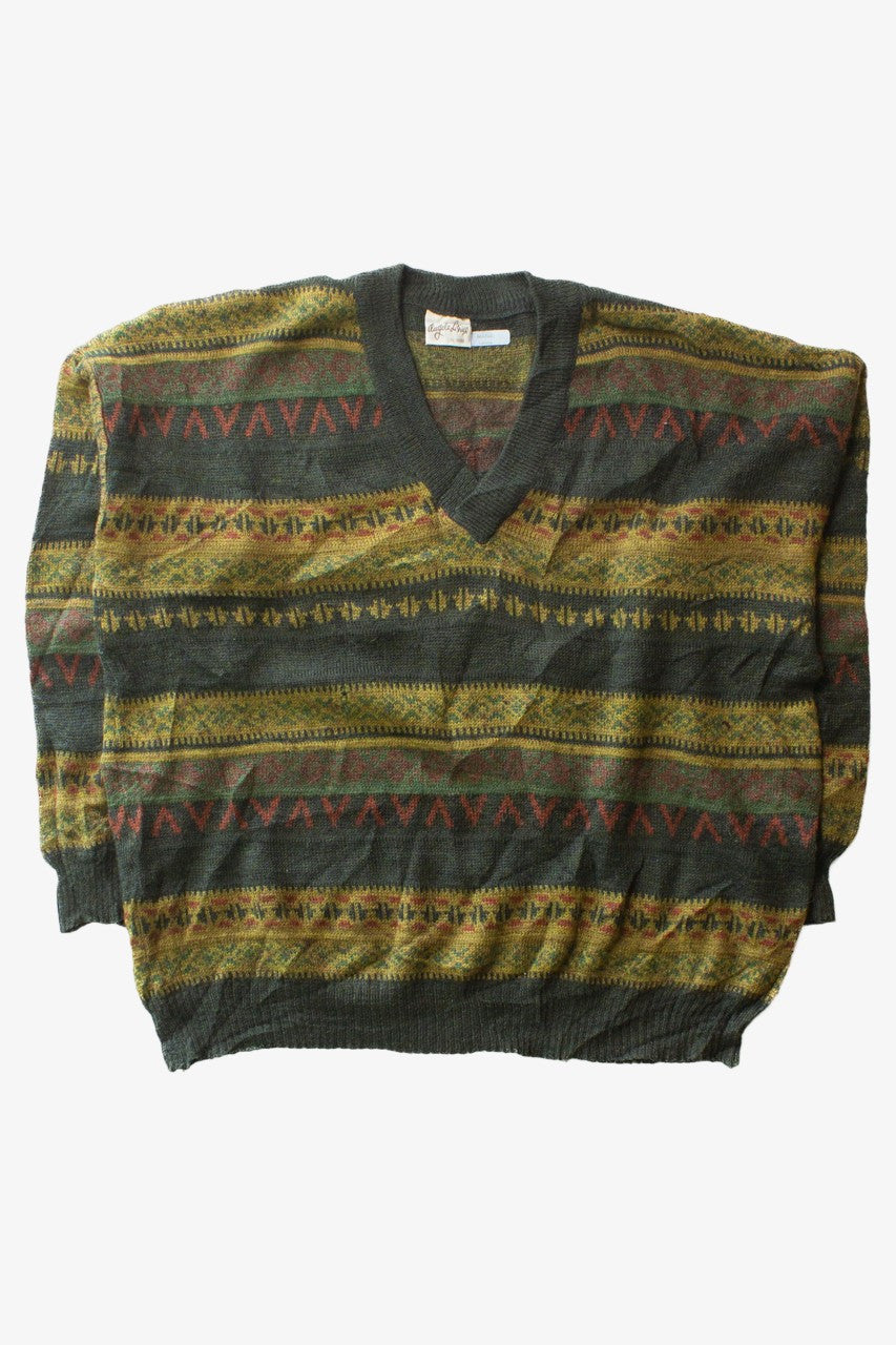 Vintage Angelo Litrico V-Neck 80s Sweater (1980s)