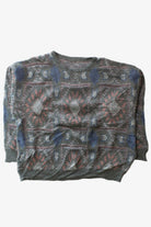Vintage Gray & Pink 80s Sweater (1980s)