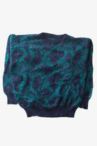 Vintage Navy & Green 80s Sweater (1980s)