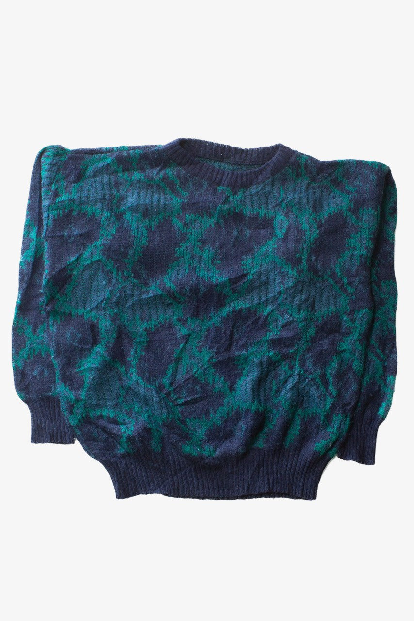Vintage Navy & Green 80s Sweater (1980s)