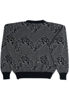 Vintage Expressions Leather Detail 80s Sweater