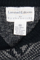 Vintage Expressions Leather Detail 80s Sweater