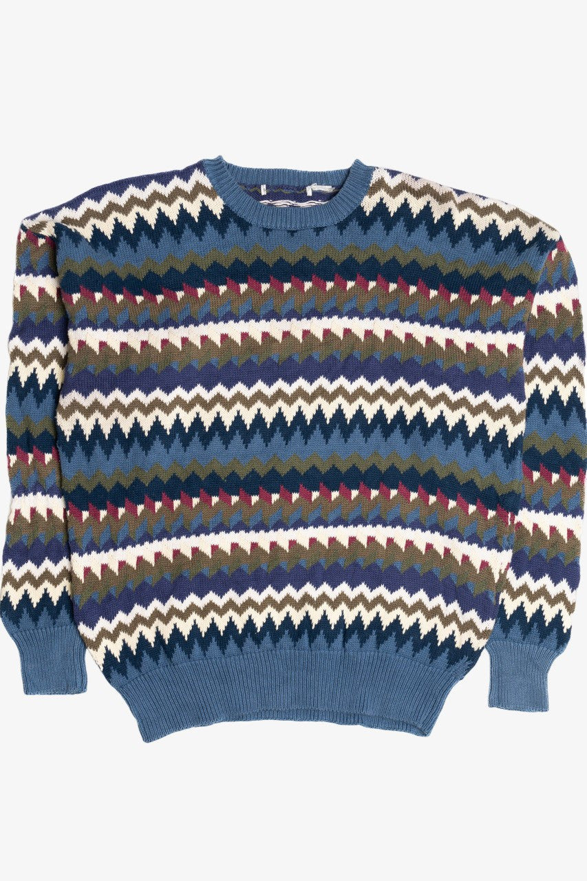 Vintage Zig Zag Striped 80s Sweater