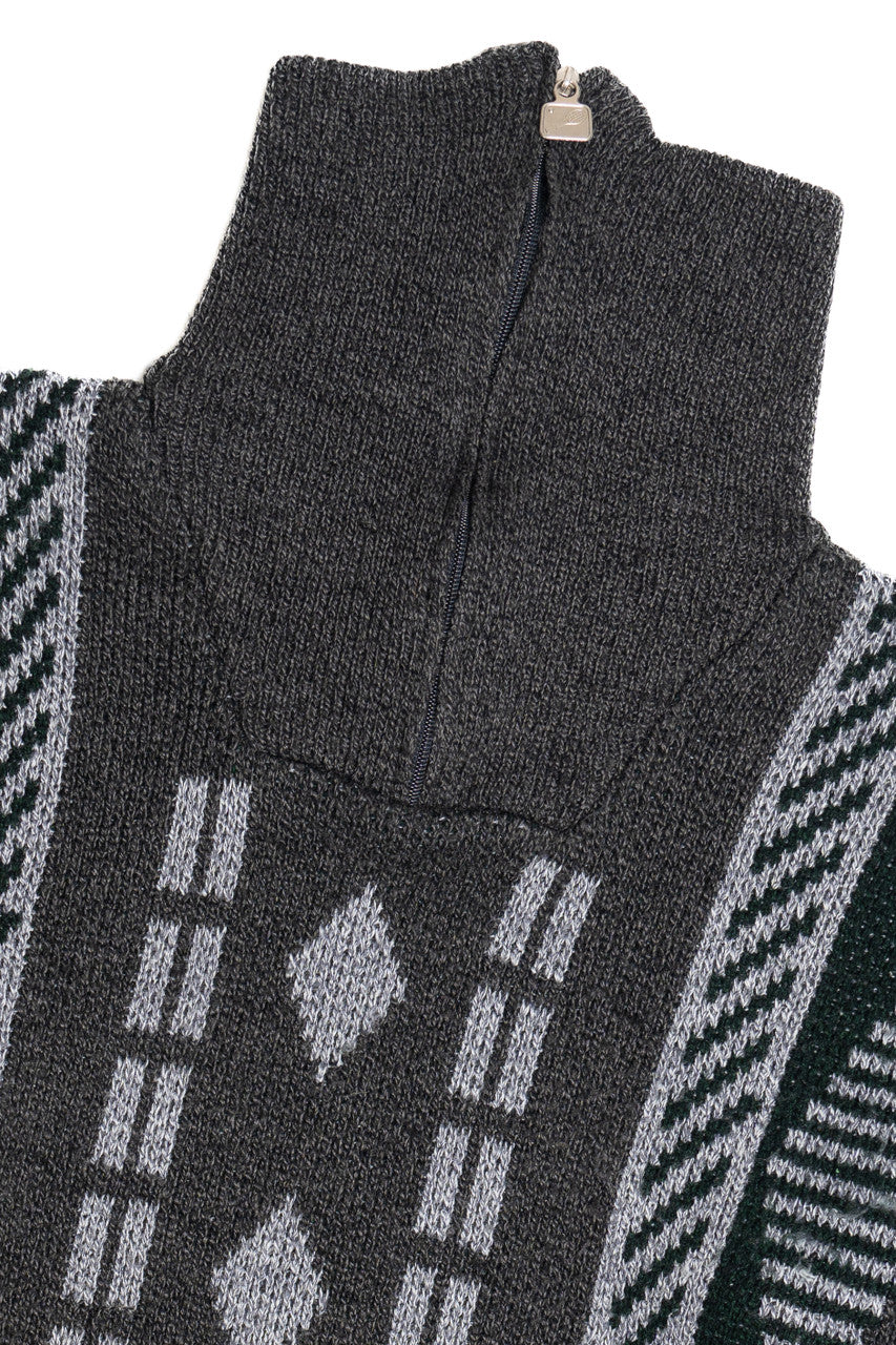Vintage Tennis Quarter-Zip 80s Sweater