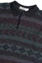 Vintage Haye Johnson Geometric Striped 80s Sweater